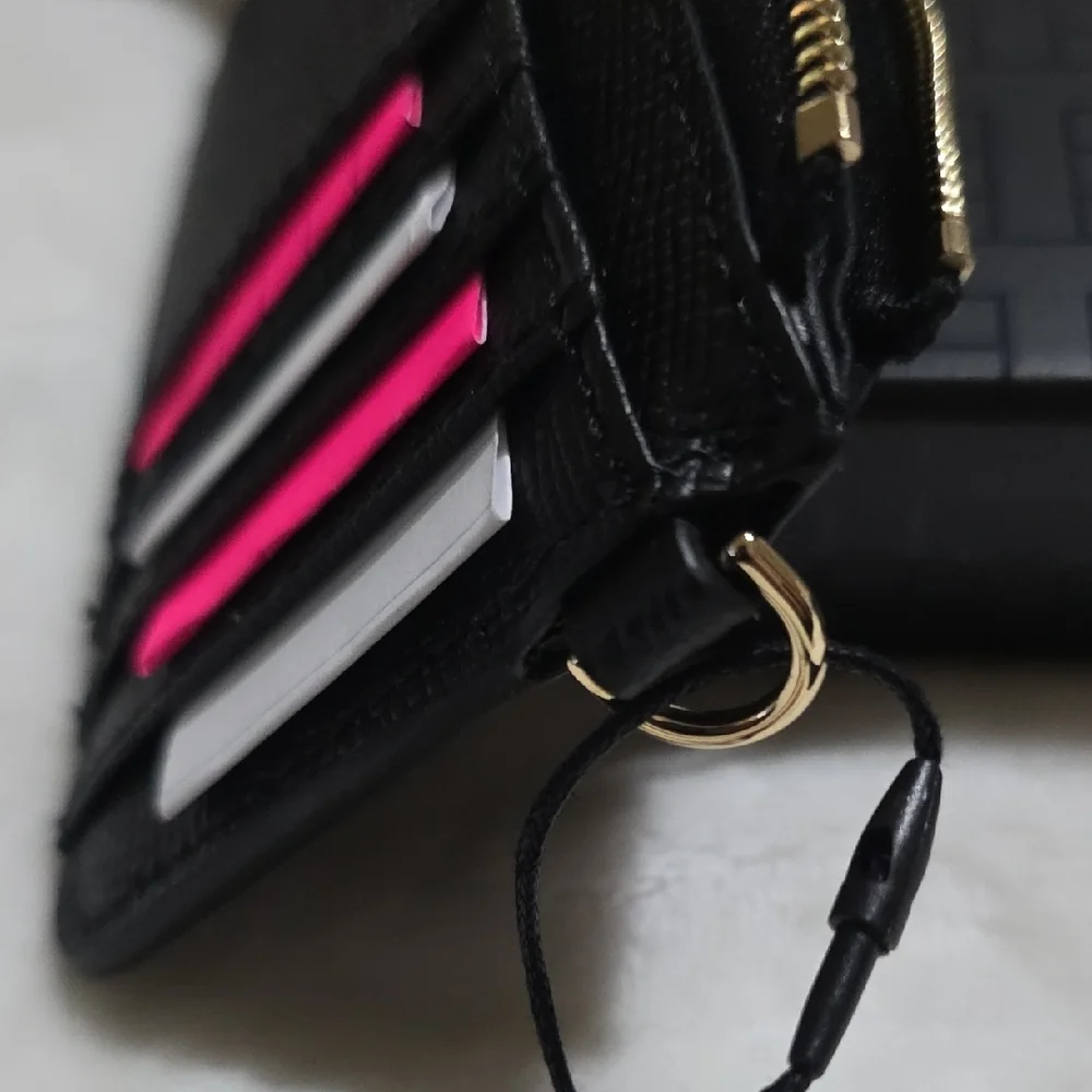 Ted Baker Black Textured Card‎ Wallet